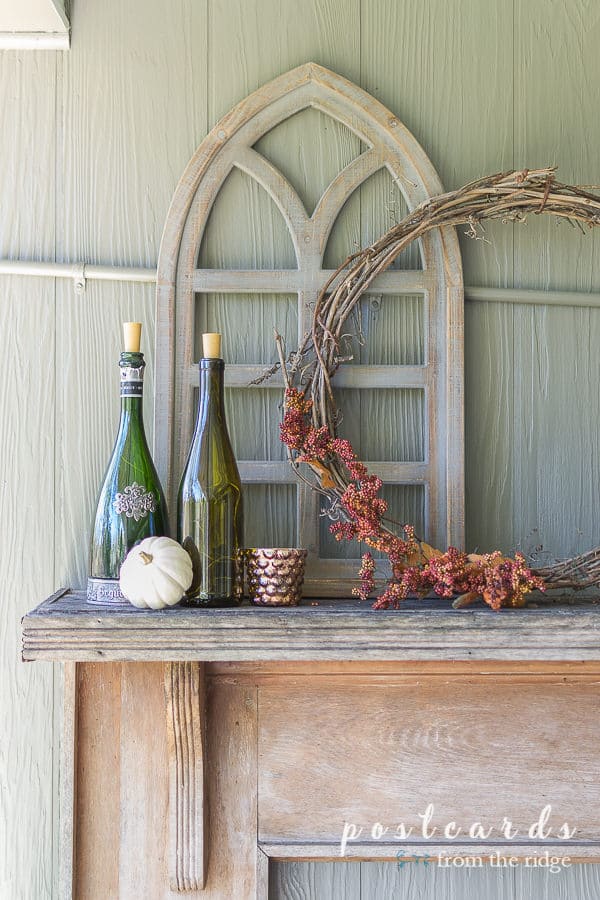 Cozy Rustic Mantel Decor and Fall Colors